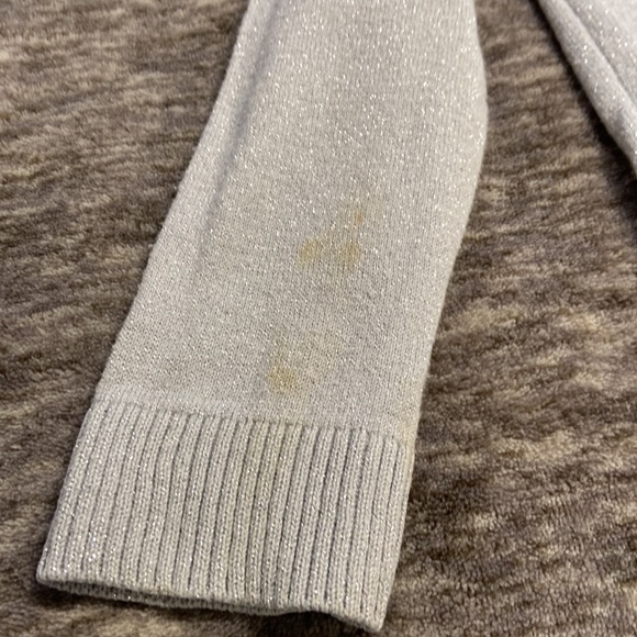 🔴Free if bundled Healthtex 4T Girls button up cardigan ❤️ gray & silver sparkle - Picture 4 of 15